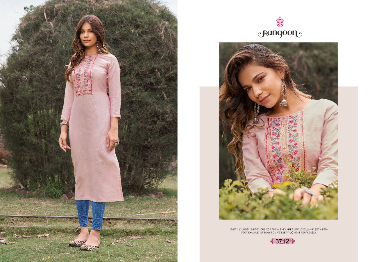 Rangoon Classic 3 New Designer Party Wear Cotton Designer Kurti Collection